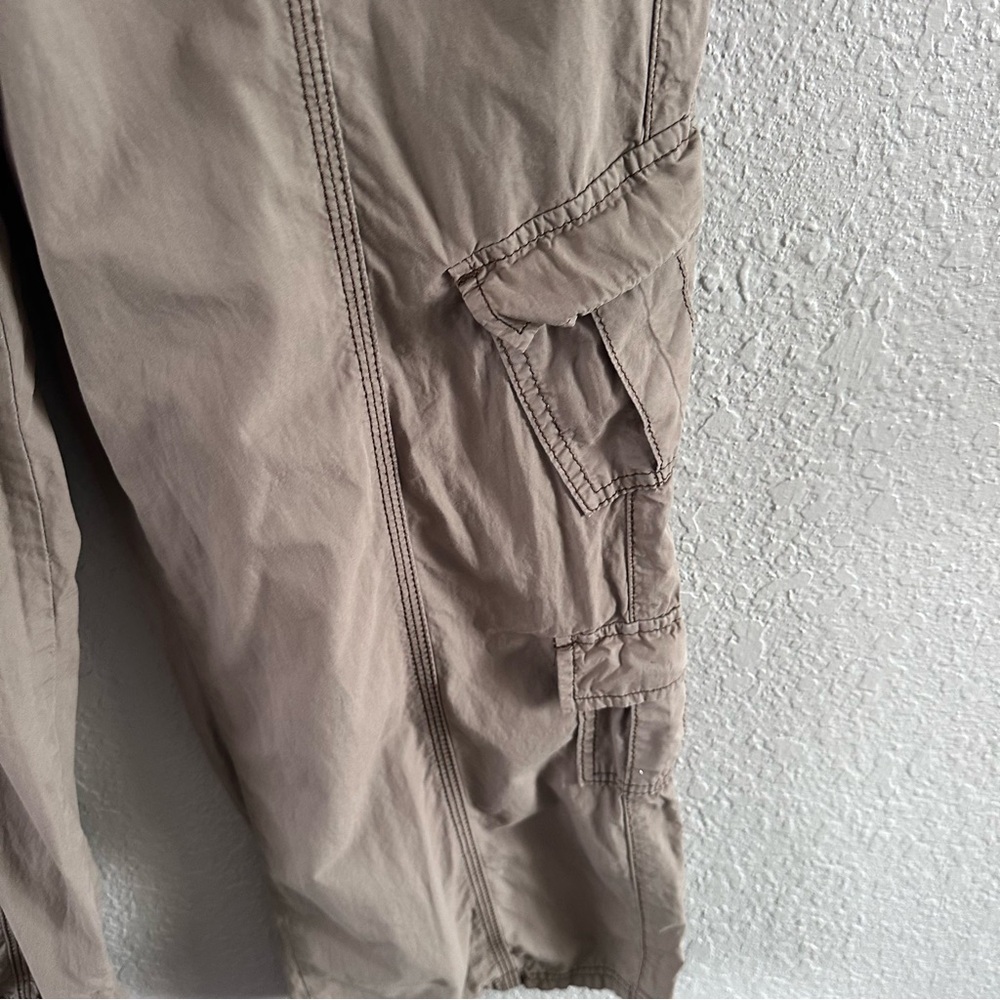 BDG Urban Outfitters Y2K Cargo Pants Tan‎ Cotton Utility Size L - Picture 4 of 15